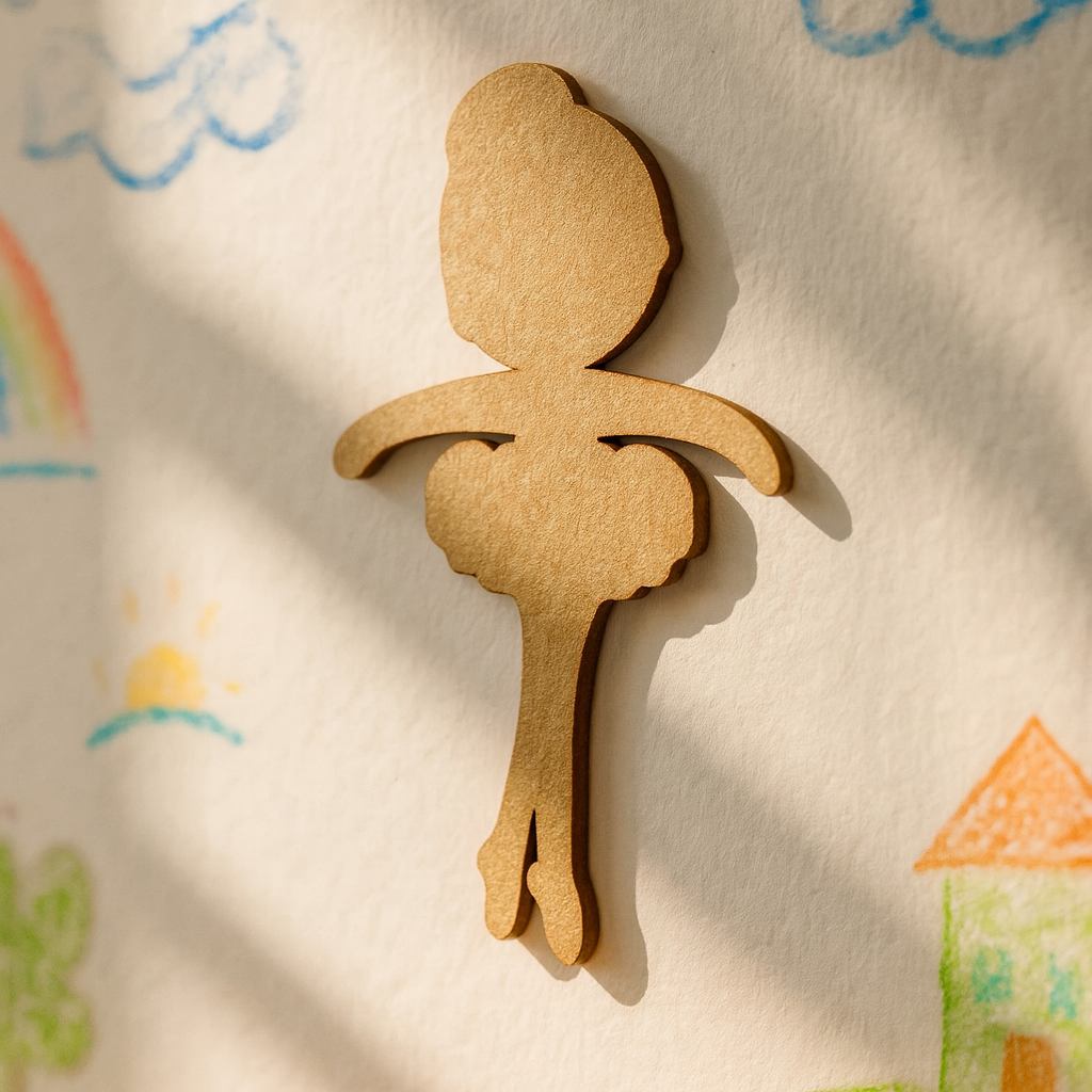 DIY MDF Ballerina Cutout for Craft, Painting & Decor