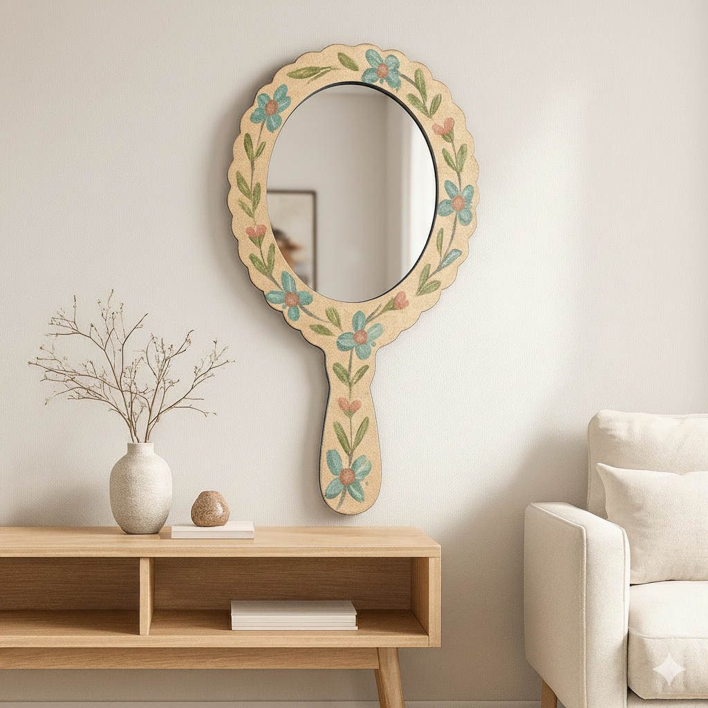 DIY MDF Hand Mirror Cutout for Craft & Decor