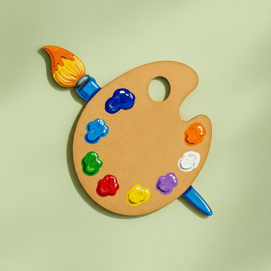 DIY MDF Artist Palette Cutout for Craft & Painting