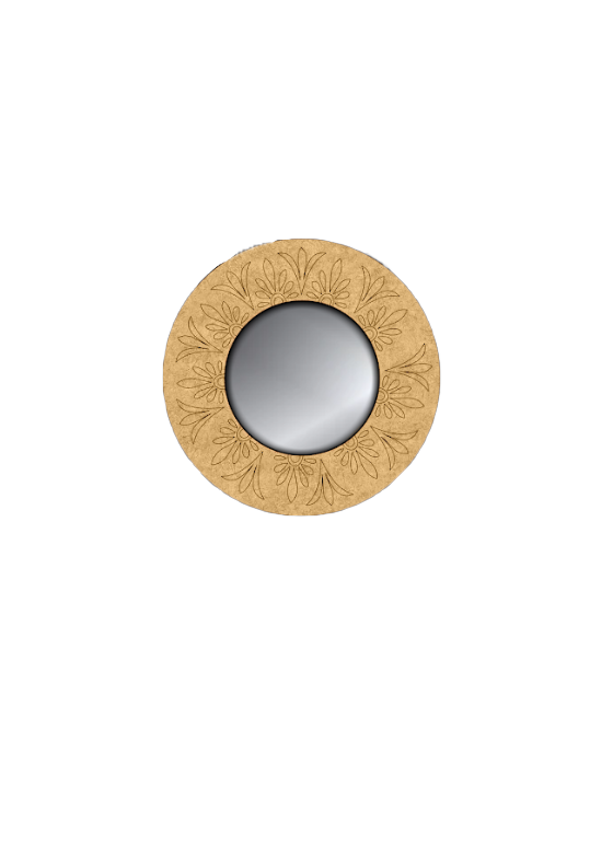 Plain MDF round mirror frame for DIY painting and décor