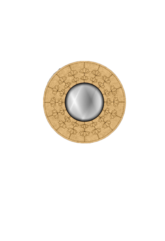 Plain MDF round mirror frame for DIY painting and décor