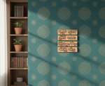 Laser-cut MDF shloka cutouts with Sanskrit text, unpainted surface for DIY painting, wall decor, and spiritual craft projects hanging on wall