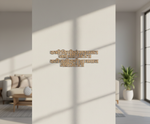 Unpainted MDF Hindi motivational quote DIY cutout for wall decor and craft projects, mounted on pillar 