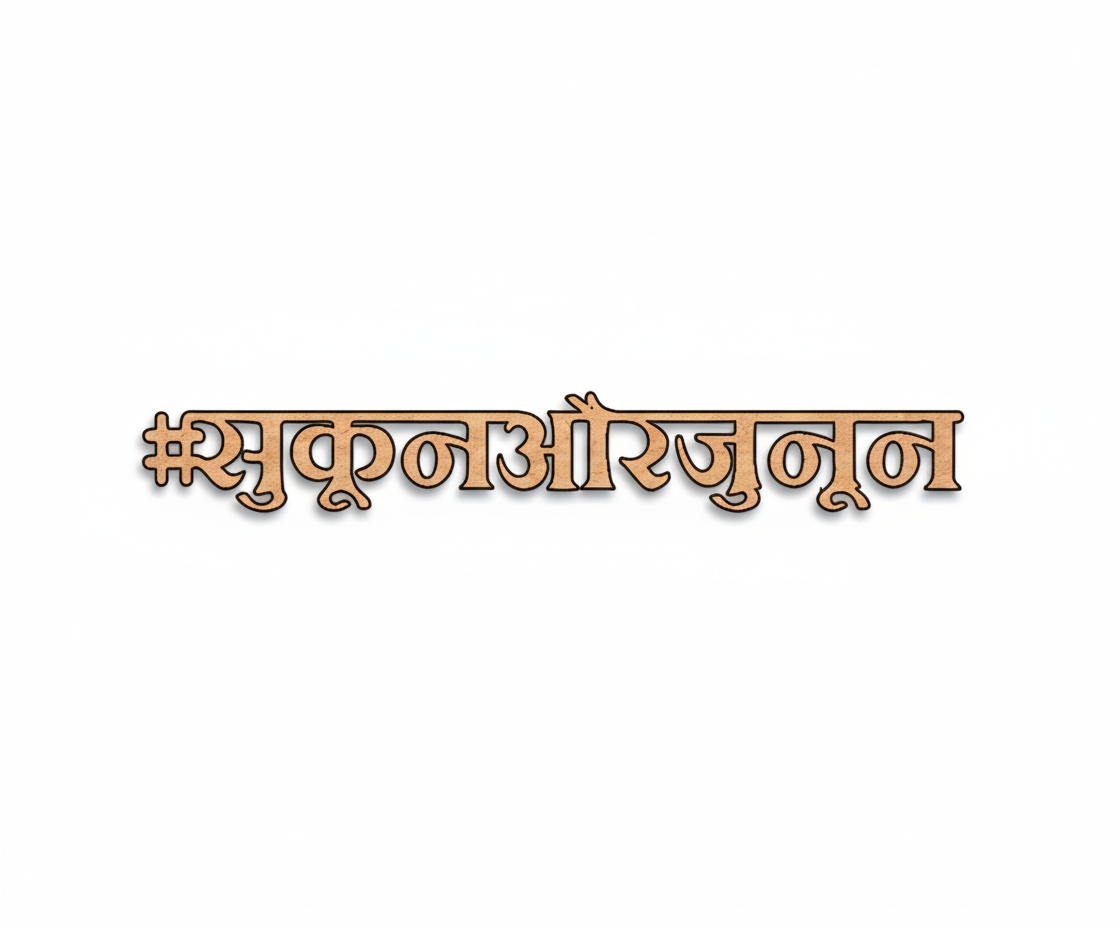 Unpainted MDF  Hindi quote laser cut DIY wall decor craft cutout
