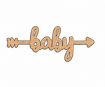 Unpainted MDF Baby quote arrow laser cut DIY wall decor craft cutout