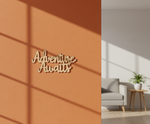 Unpainted MDF Adventure Awaits quote laser cut DIY wall decor craft cutout, mounted on wall