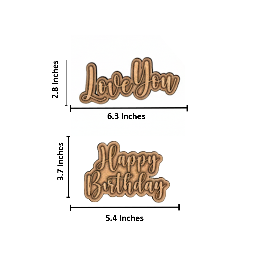 MDF Mini Quote Words Set Wall Decor DIY Craft Cutouts for painting and decoration with size