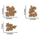 MDF Mini Quote Words Set Wall Decor DIY Craft Cutouts for painting and decoration with size