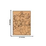 Traditional Painting MDF DIY Art Base with Ganesha Artwork Design with size 