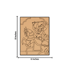 Traditional Painting MDF DIY Art Base with Royal Warrior Horse Artwork with size 