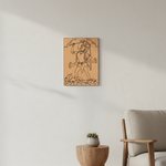 Traditional Painting MDF DIY Art Base with Warrior Artwork Design