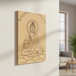 Traditional Painting MDF DIY Art Base with Meditating Buddha Design side angle 