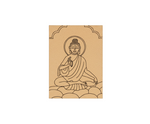 Traditional Painting MDF DIY Art Base with Meditating Buddha Design