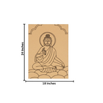 Traditional Painting MDF DIY Art Base with Meditating Buddha Design with size 