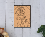 Traditional Painting MDF DIY Art Base with Divine Warrior Artwork