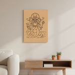 Traditional MDF DIY Painting Base with Matsya Avatar Divine Outline