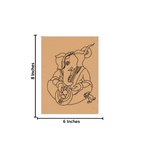 Traditional MDF DIY Painting Base with Musical Ganesha Outline with size 