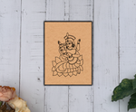 Traditional MDF DIY Painting Base with Goddess Lakshmi on Lotus Outline