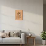 Traditional MDF DIY Painting Base with Goddess Lakshmi on Lotus Outline