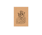 Traditional MDF DIY Painting Base with Goddess Lakshmi on Lotus Outline