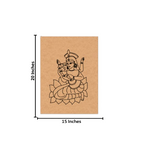 Traditional MDF DIY Painting Base with Goddess Lakshmi on Lotus Outline with size