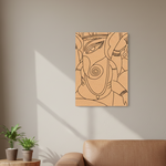 MDF DIY Painting Board with Abstract Ganesha Face Outline