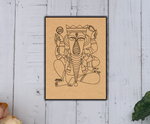 MDF DIY Painting Board with Seated Ganesha Outline Design