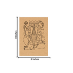 MDF DIY Painting Board with Seated Ganesha Outline Design with size