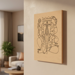 MDF DIY Painting Board with Seated Ganesha Outline Design side angle 