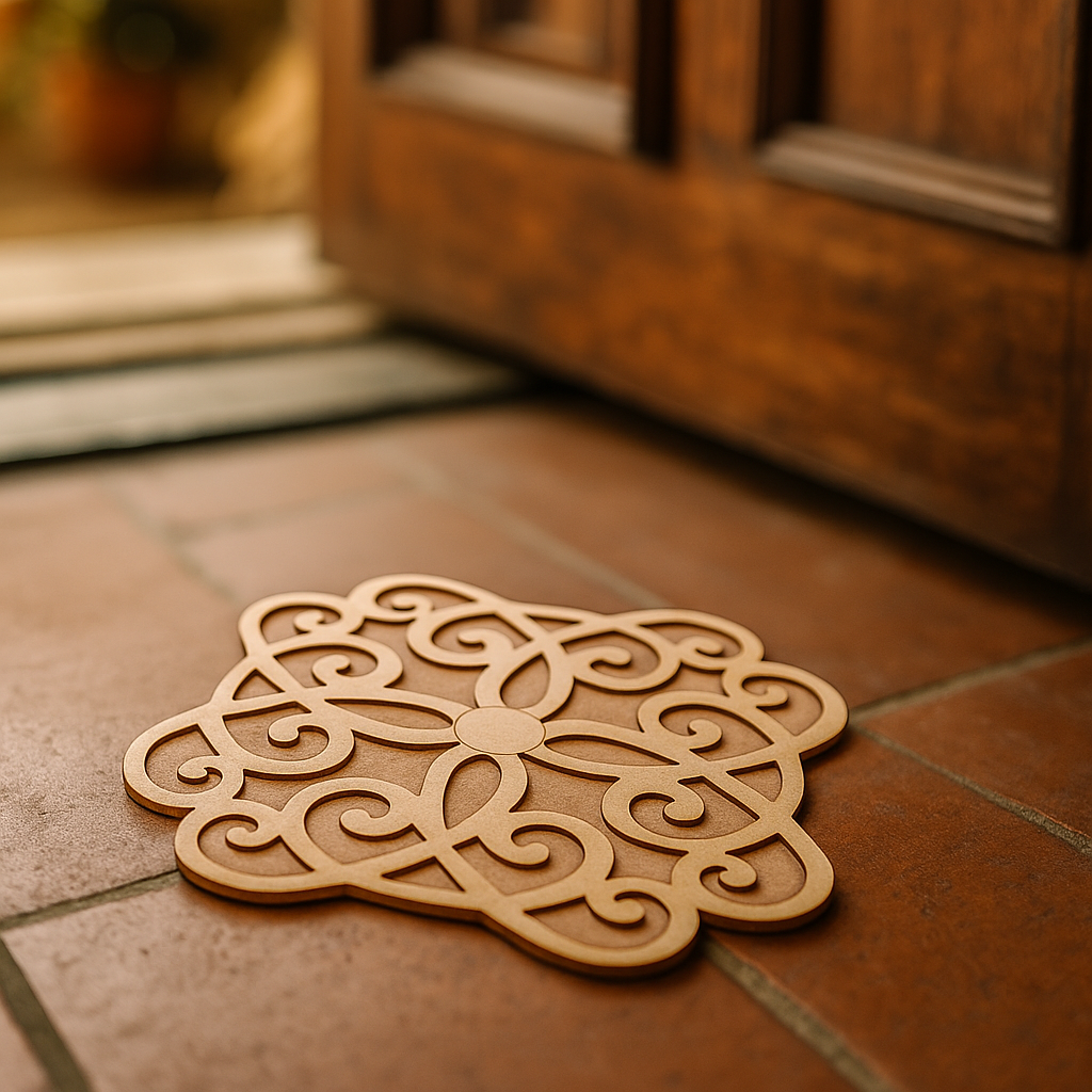 MDF Floral Jali Rangoli Base Cutout