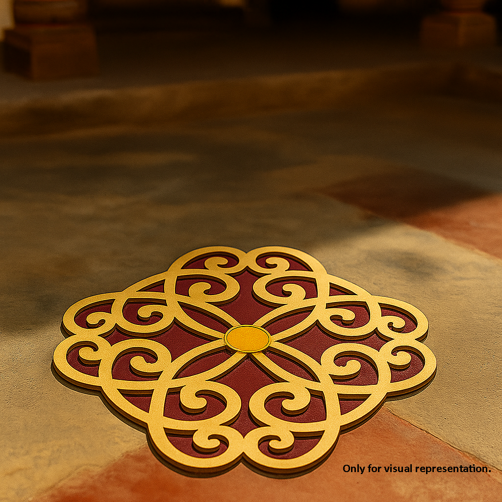 MDF Floral Jali Rangoli Base Cutout