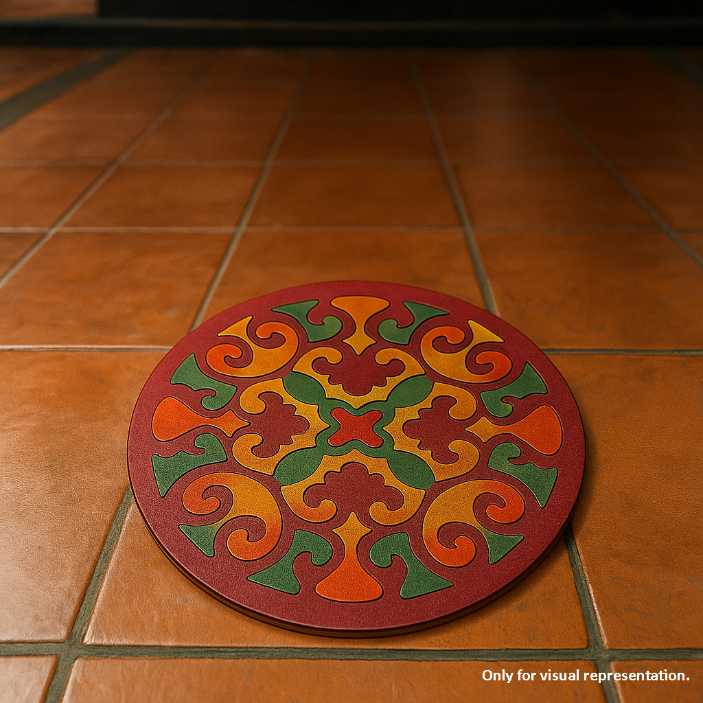 MDF Round Scroll Rangoli Base Cutout for Diwali Decor