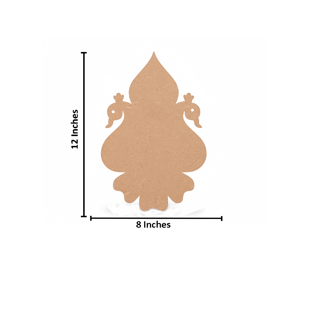 MDF Peacock Motif Rangoli and Wall Decor Base