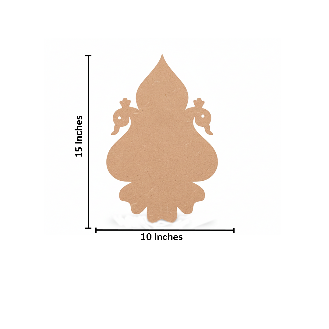 MDF Peacock Motif Rangoli and Wall Decor Base