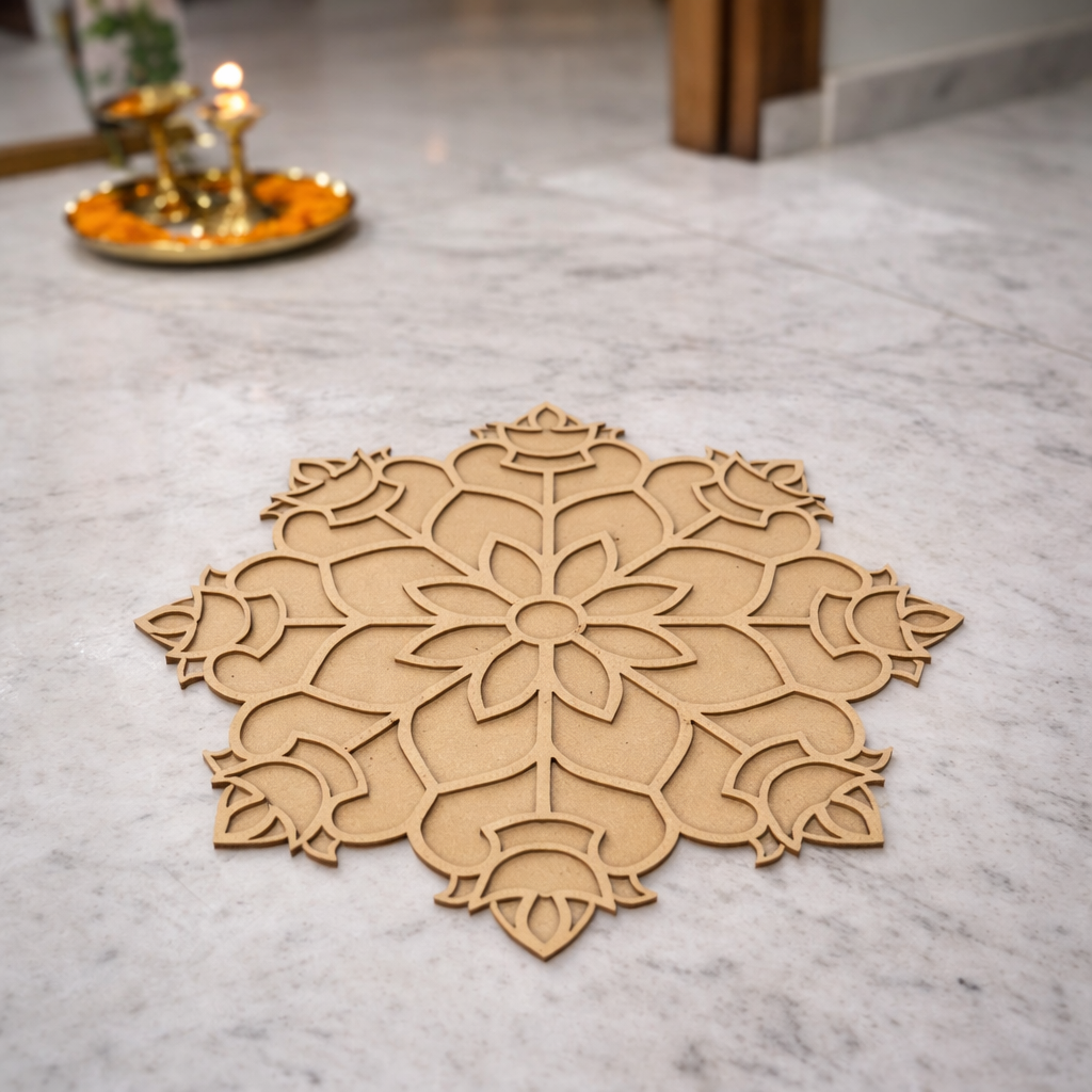 MDF Layered Mandala Rangoli Base for Diwali Decor