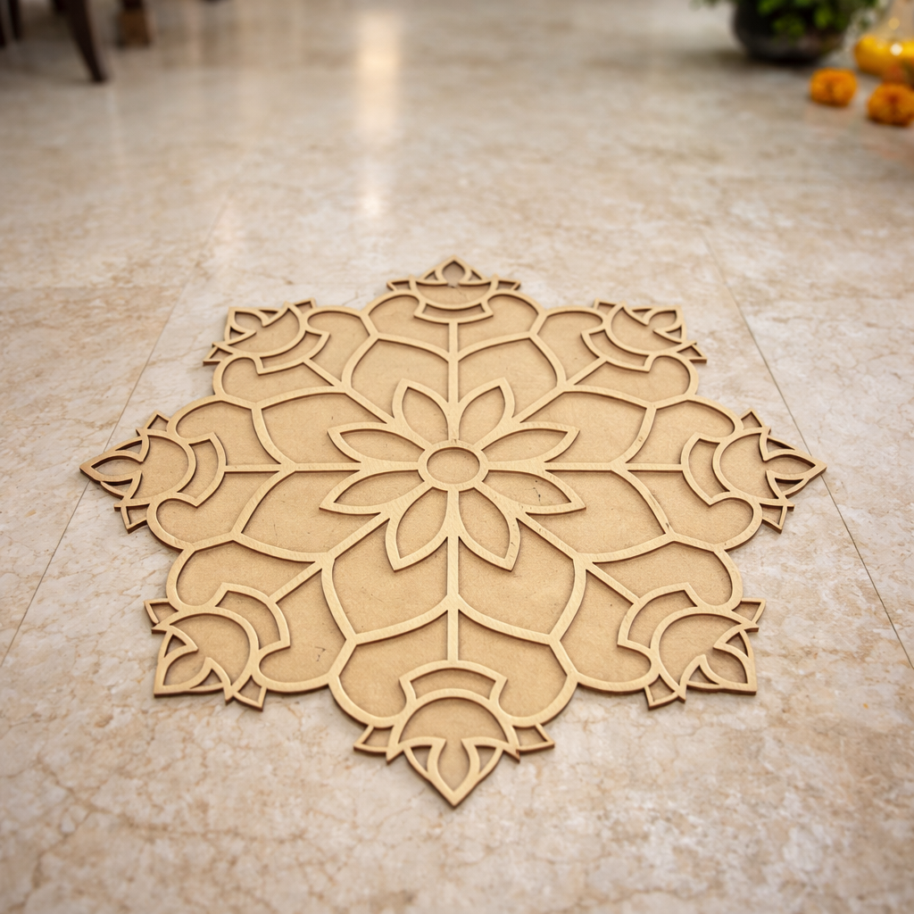 MDF Layered Mandala Rangoli Base for Diwali Decor