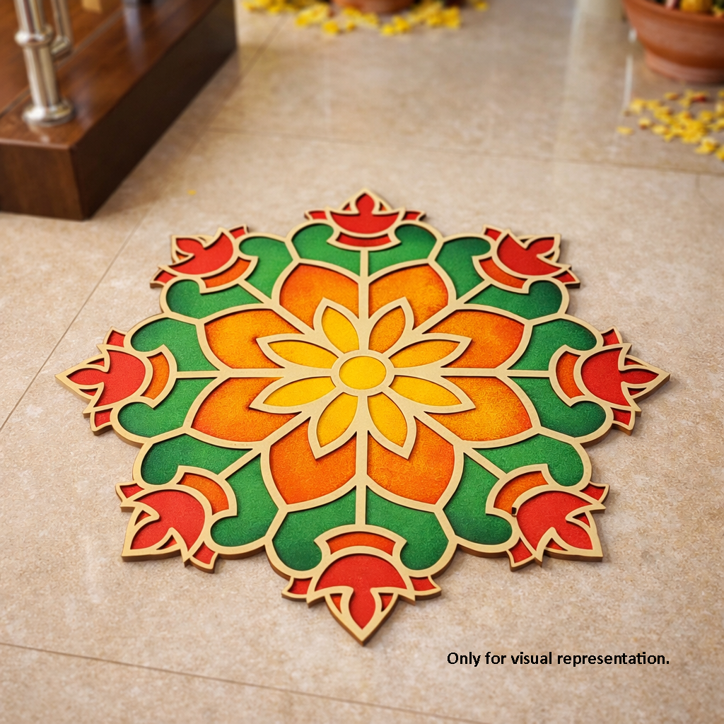 MDF Layered Mandala Rangoli Base for Diwali Decor
