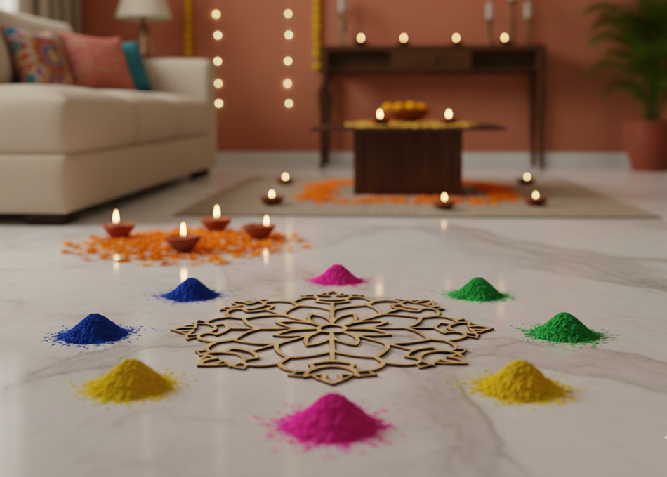 MDF Layered Mandala Rangoli Base for Diwali Decor