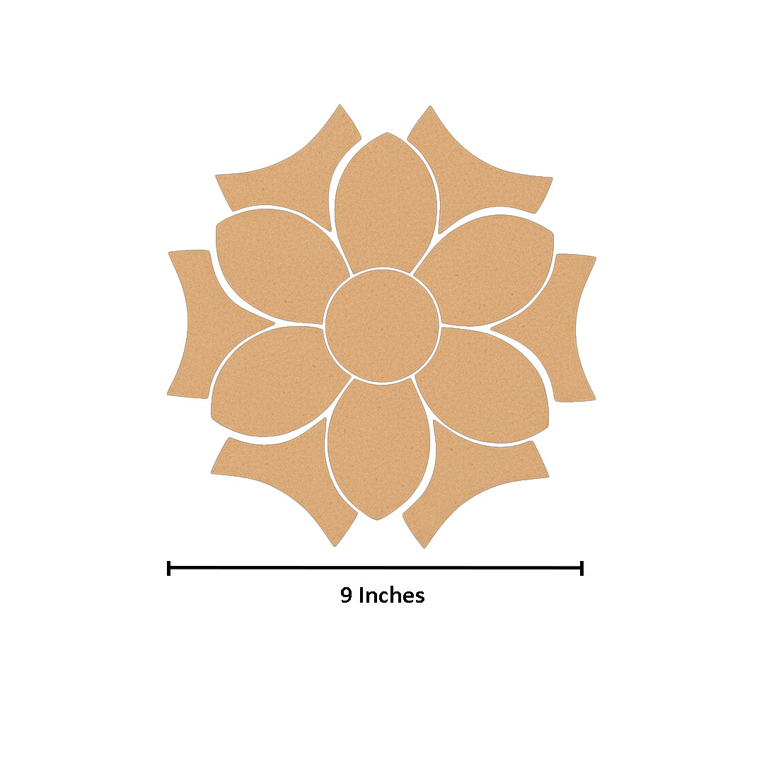 MDF Layered Flower Rangoli Base DIY Craft Cutout