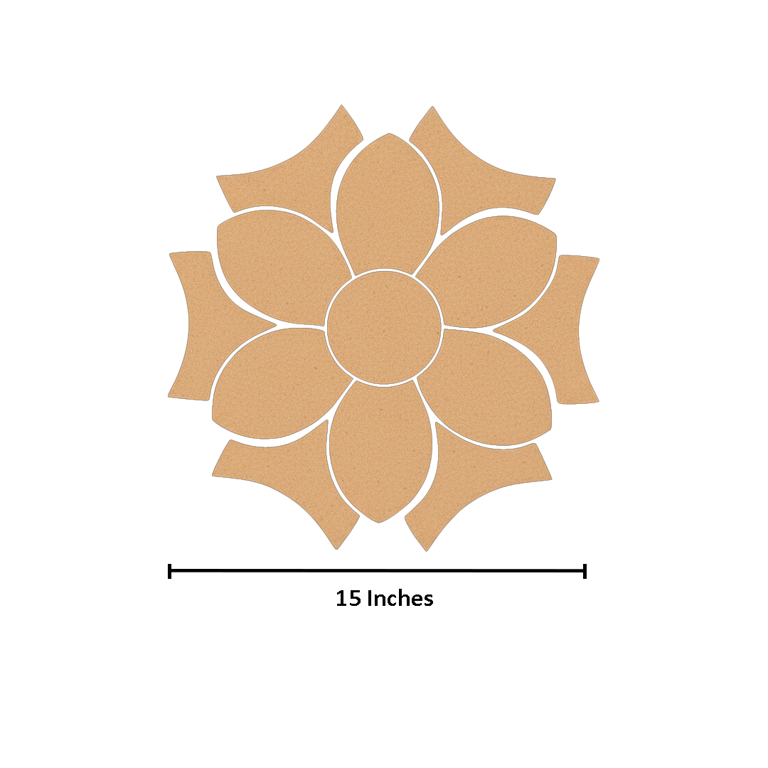 MDF Layered Flower Rangoli Base DIY Craft Cutout