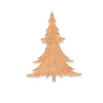 DIY MDF Christmas tree cutout for painting and decoration, evergreen silhouette craft base.