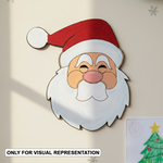  MDF Santa face cutout with hat and beard mount on wall