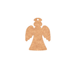 DIY MDF angel Christmas ornament cutout with halo and wings for painting and craft decoration