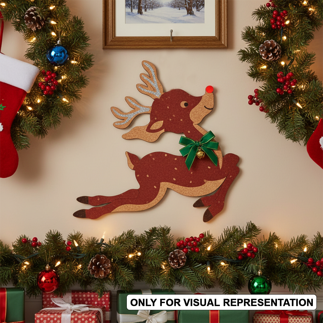 MDF reindeer cutout for Christmas craft decoration