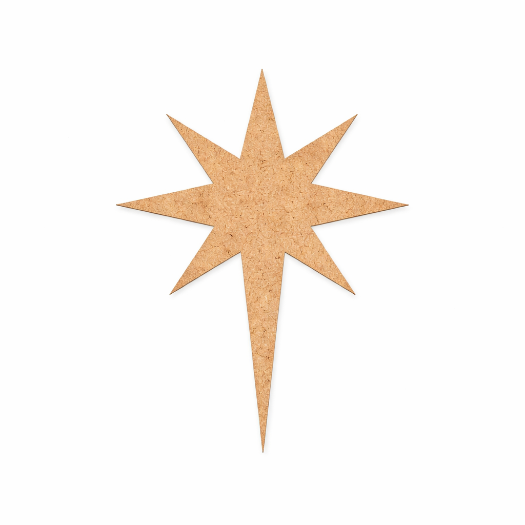 DIY MDF star cutout for Christmas craft and festive decoration