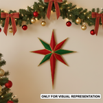MDF star cutout for Christmas craft and festive decoration mounted on wall