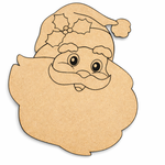 DIY MDF Santa face cutout for Christmas craft and decoration