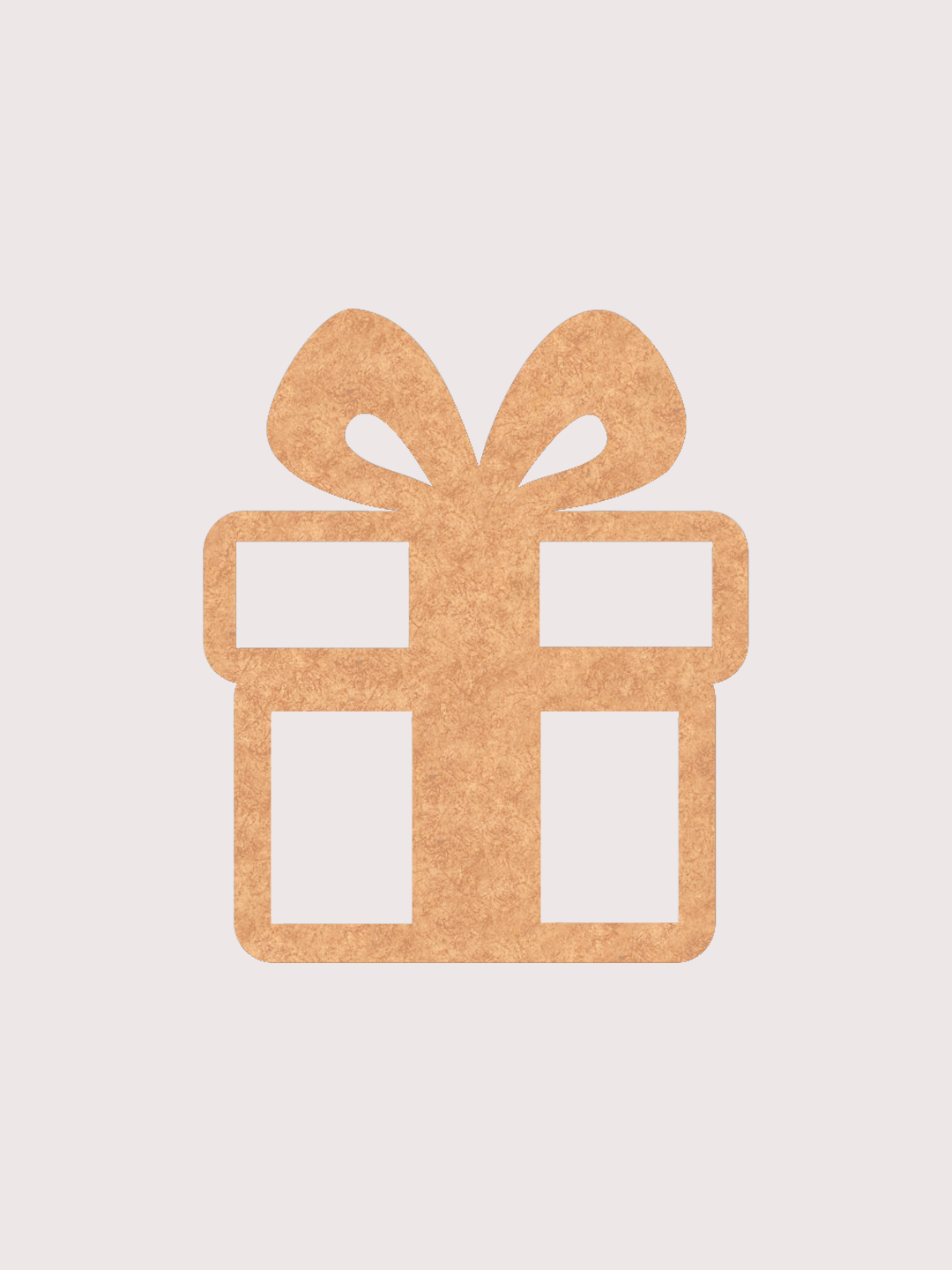 DIY MDF gift box cutout for Christmas craft and painting