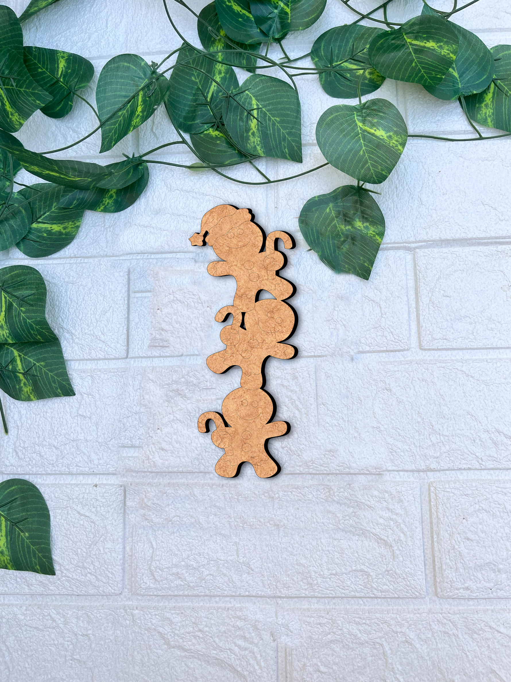 DIY MDF stacked Christmas characters cutout for craft and painting