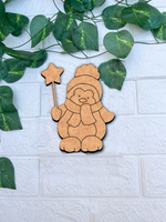 DIY MDF penguin cutout for Christmas craft and painting